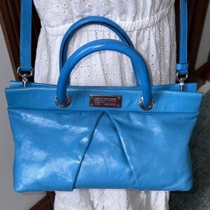 Marc Jacobs  Marc by Marc Satchel Crossbody bag  smooth leather  bright blue EUC